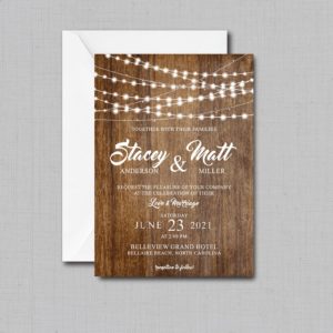 Rustic Country String Light Wedding Invitation - boxedimpressions.com