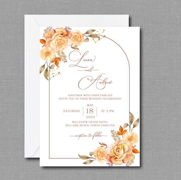 Terracotta Wedding Invitation