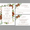 Boho Fall Wedding Invitation Suite