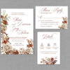 Boho Fall Autumn Wedding Invitation Suite
