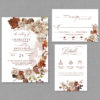 Boho Autumn Fall Wedding Invitation Suite
