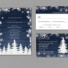 Snowflake Pine Tree Winter Wedding Invitation Suite 22136