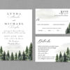 Winter Evergreen Wedding Invitation Suite 22137