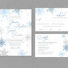 Blue Winter Snowflakes Wedding Invitation Suite 22150