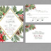 Christmas Themed Wedding Invitation Suite 22152